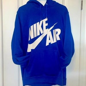 (3/$25) Nike Air Logo Blue Hoodie Size Men’s Large NikeSportswear - 🔵✔️